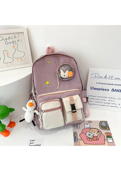 Çalışma Kadın Büyük Kapasiteli Sırt Erkek Kız Okul Kitapları Genç Kızlar Için Kawaii Üniversite Öğrenci Çocuk Kitap Sırt Çantası (Yurt Dışından)