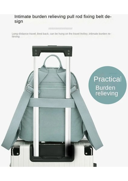 Sırt Kadın Büyük Kapasiteli Çok Yönlü Sırt Hafif Seyahat Kitap Mini Sırt Kadın Sırt Okul Çantası (Yurt Dışından) fiyatları