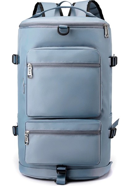 Kadın Seyahat Sırt Büyük Kapasiteli Kuru Islak Ayırma Spor Yüzme Su Geçirmez USB Şarj Portu Sırt Okul Çantası (Yurt Dışından)