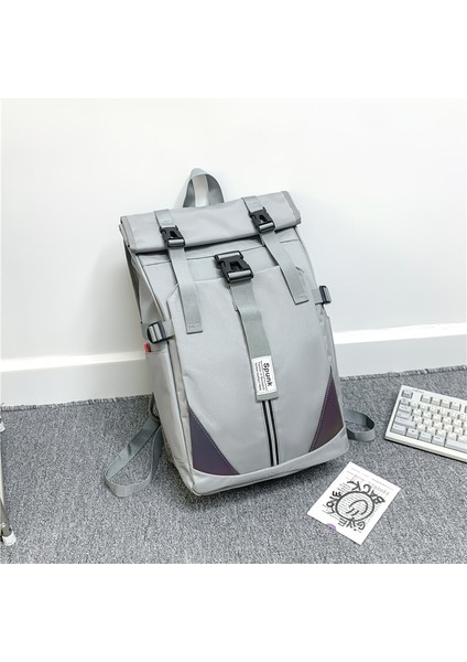 Vc Cool Reflektif Sırt Büyük Kapasiteli Erkek Seyahat Sırt Trend Okul Sırt Üniversite Öğrencileri Mochila Mujer Çanta (Yurt Dışından)