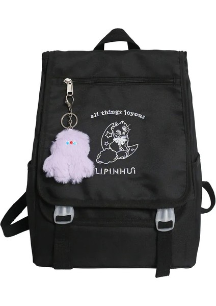 Naylon Panelli Tasarım Büyük Kız Öğrenciler Sırt Moda Günlük Okul Sırt Güçlü Dural Fermuarlı Kadın Seyahat Sırt Çantası (Yurt Dışından)