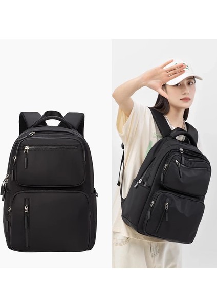 Su Geçirmez Okul Sırt Kadın Moda Laptop Kadın 15 Inç Uçak Seyahat Sırt Erkekler Mochila Büyük Kapasiteli Çanta (Yurt Dışından)