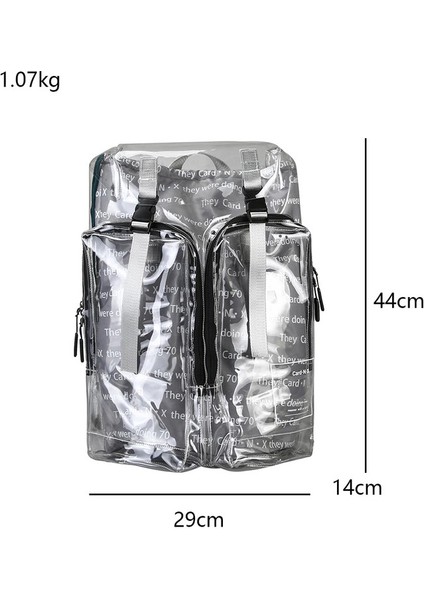 Streetwear Hip Hop Erkek Sırt Erkekler Su Geçirmez Pvc Sırt Fonksiyonel Erkek Seyahat Sırt Moda Okul Unisex Çanta (Yurt Dışından) fiyatları