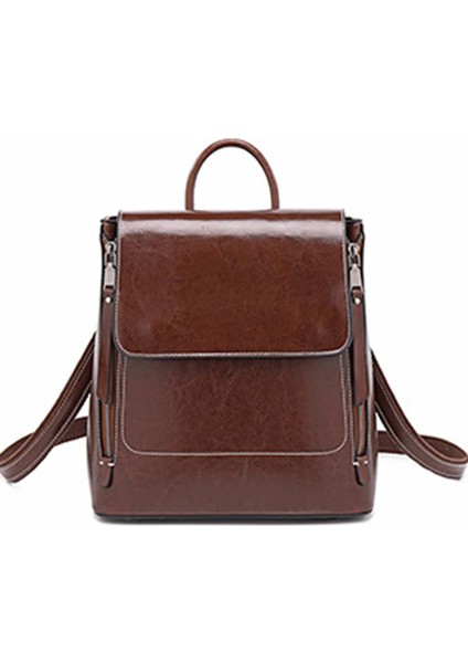 Kadın Sırt Sırt Omuz Okul Kitap Laptop Hakiki Deri Kadın Kadın Sığır Derisi Çapraz Vücut Messenger Sırt Çantası (Yurt Dışından)