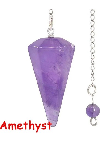 Doğal Taş Kuvars Agates Reiki Koni Ametist Charm Kehanet Dowsing Reiki Kristalleri Sarkaç Kolye (Yurt Dışından)