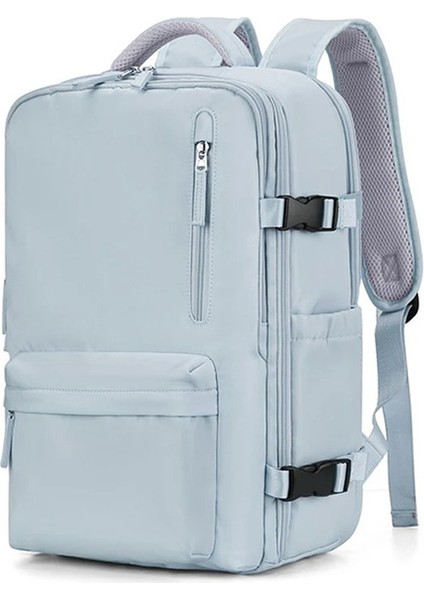 Su Geçirmez Seyahat Sırt Kadın 15.6 Inç Laptop Sırt Büyük Kapasiteli Okul Erkekler USB Şarj Iş Sırt Açık Çanta (Yurt Dışından)
