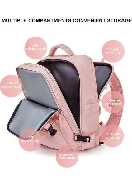 Su Geçirmez Seyahat Sırt Kadın 15.6 Inç Laptop Sırt Büyük Kapasiteli Okul Erkekler USB Şarj Iş Sırt Açık Çanta (Yurt Dışından) indirimleri