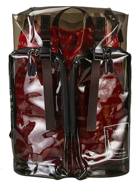 Streetwear Hip Hop Erkek Sırt Erkekler Su Geçirmez Pvc Sırt Fonksiyonel Erkek Seyahat Sırt Moda Okul Unisex Çanta (Yurt Dışından)