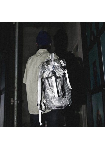 Streetwear Hip Hop Erkek Sırt Erkekler Su Geçirmez Pvc Sırt Fonksiyonel Erkek Seyahat Sırt Moda Okul Unisex Çanta (Yurt Dışından) fiyatları