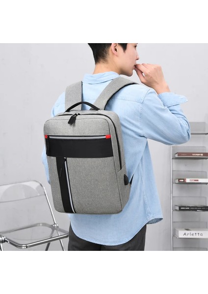 Su Geçirmez Iş Sırt Erkekler USB Okul Sırt 15.6 Inç Dizüstü Bilgisayar Sırt Erkekler Büyük Kapasiteli Bagpacks Sırt Çantası (Yurt Dışından) fiyatları