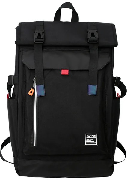 Yansıtıcı Fermuar Tasarımı Erkekler Sırt Gençler Trend Okul Sırt Büyük Kapasiteli Kanca ve Döngü Seyahat Erkek Sırt Çantası (Yurt Dışından)