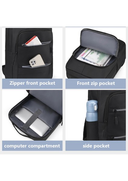Erkek Su Geçirmez Sırt Çok Fonksiyonlu Sırt Erkek Iş 15.6 "dizüstü Bilgisayar Sırt USB Şarjlı Bagpack Günlük Sırt Çantası (Yurt Dışından) fırsatları