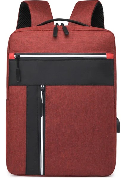 Su Geçirmez Iş Sırt Erkekler USB Okul Sırt 15.6 Inç Dizüstü Bilgisayar Sırt Erkekler Büyük Kapasiteli Bagpacks Sırt Çantası (Yurt Dışından)