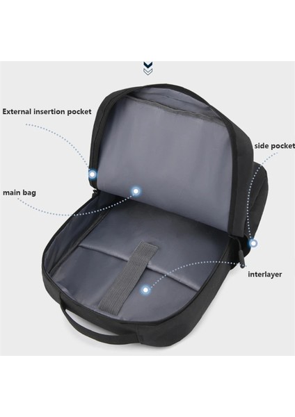 Su Geçirmez Iş Sırt Erkekler USB Okul Sırt 15.6 Inç Dizüstü Bilgisayar Sırt Erkekler Büyük Kapasiteli Bagpacks Sırt Çantası (Yurt Dışından) fiyatları