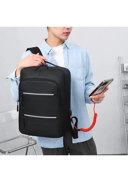 Erkek Su Geçirmez Sırt Çok Fonksiyonlu Sırt Erkek Iş 15.6 "dizüstü Bilgisayar Sırt USB Şarjlı Bagpack Günlük Sırt Çantası (Yurt Dışından) modelleri