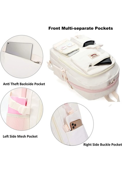 Sırt Kadın Kolej Öğrenci Laptop Kadın Büyük Kapasiteli Çok Cepli Okul Hafif Su Geçirmez Okul Sırt Çantası (Yurt Dışından) fırsatları