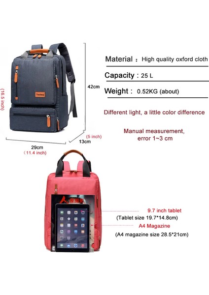 15.6 Inç Laptop Sırt Erkekler Iş Eğlence Seyahat Moda Trend Tuval Sırt Kolej Okul Su Geçirmez Sırt Çantası (Yurt Dışından) modelleri