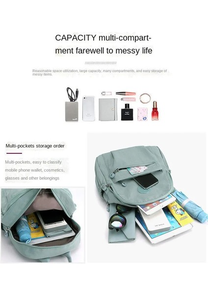 Sırt Kadın Büyük Kapasiteli Çok Yönlü Sırt Hafif Seyahat Kitap Mini Sırt Kadın Sırt Okul Çantası (Yurt Dışından) fırsatları