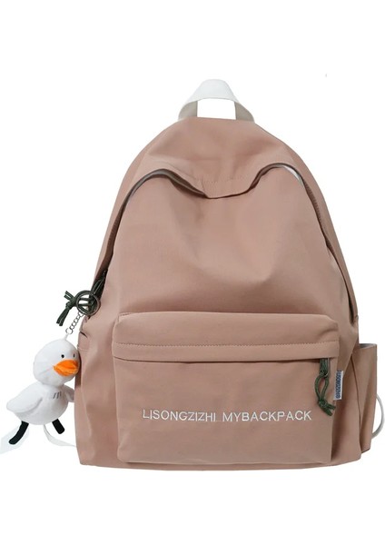 Ortaokul Mochila Düz Renk Gençler Rahat Sırt Naylon Sırt Öğrenci Omuz Rahat Mochina Çanta (Yurt Dışından)