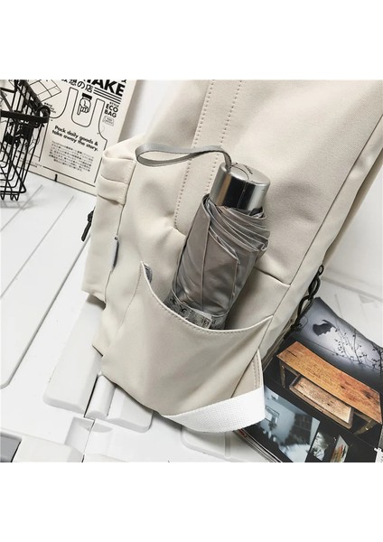 Ortaokul Mochila Düz Renk Gençler Rahat Sırt Naylon Sırt Öğrenci Omuz Rahat Mochina Çanta (Yurt Dışından) modelleri