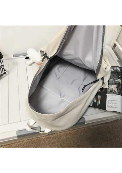 Ortaokul Mochila Düz Renk Gençler Rahat Sırt Naylon Sırt Öğrenci Omuz Rahat Mochina Çanta (Yurt Dışından) indirimleri