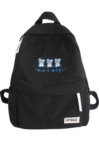 Eğlence Tuval Öğrenci Sırt Kız Okul Katı Kullanışlı Kadın Sırt Femal Eğlence Seyahat Mochila Çanta (Yurt Dışından)