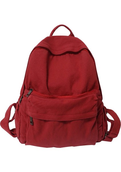 Pamuk Yıkanmış Kanvas Sırt Okul ve Alışveriş Sırt 2021 Kış Tasarımı Seyahat Sırt Çantası (Yurt Dışından)