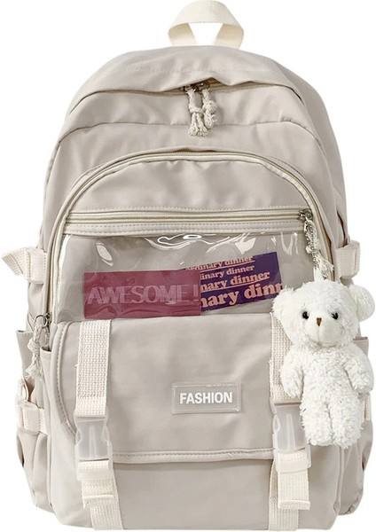 Kentsel Popüler Okul Kız Öğrenciler Kitaplar Sırt Genç Kadın Hafif Naylon Bez Kız Okul Sırt Ayı Ekle Çanta (Yurt Dışından) fırsatları