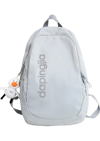 Naylon Sırt Öğrenci Omuz Günlük Mochina Orta Okul Mochila Düz Renk Gençler Günlük Sırt Çantası (Yurt Dışından)