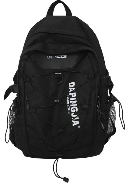 Büyük Kapasiteli Dize Tasarım Eğlence Sırt Moda Sevimli Panelli Okul Öğrenci Seyahat Kız Yan Örgü Torbalar Sırt Çantası (Yurt Dışından)