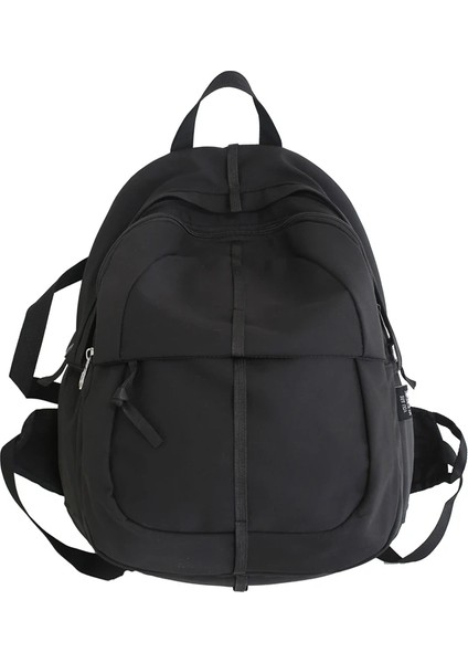 Naylon Sırt Kadın Estetik Katı Tasarım Kız Okul Sırt Kadın Çiftler Sırt Kitaplar Çanta (Yurt Dışından)