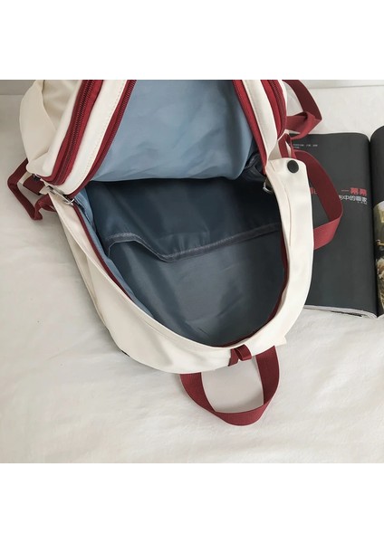 Naylon Sırt Kadın Estetik Katı Tasarım Kız Okul Sırt Kadın Çiftler Sırt Kitaplar Çanta (Yurt Dışından) fırsatları