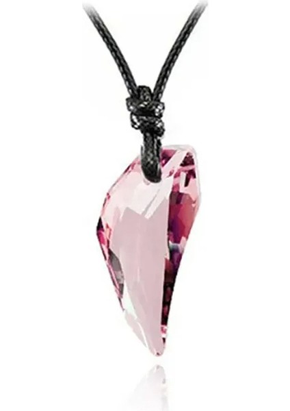 Kristal Kurt Dişi Balmumu Halat Çift Yeni Moda Unisex Takı Kolye (Yurt Dışından)