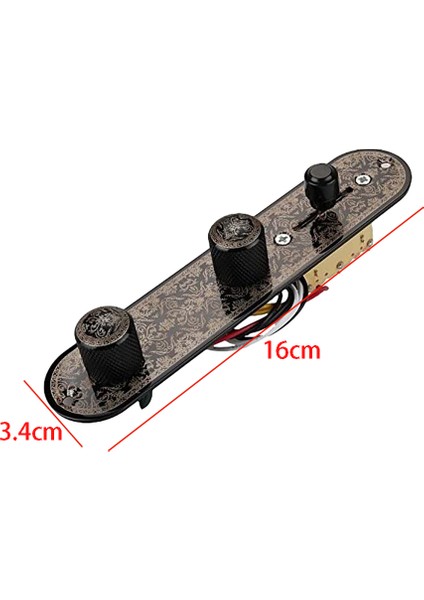 Telecaster Gitar Siyahı Için 3 Yollu Anahtar Yüklü Gitar Kontrol Plakası (Yurt Dışından) modelleri
