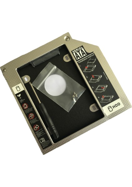 Dahili Optik Sürücülü Alüminyum Alaşımlı Dizüstü Bilgisayar 2,5 Inç Mekanik SSD Katı Hal Sürücü Braketi (9,5mm) (Yurt Dışından)