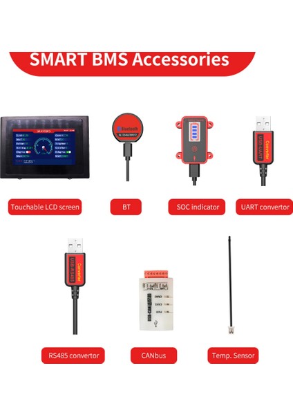 Lifepo4 Li-Ion Ncm Lto Pil 4s Ila 32S Daly Smart Bms Uart Kablosu Için Pc'ye Bms Usb-Uart Iletişim Protokolü (Yurt Dışından)