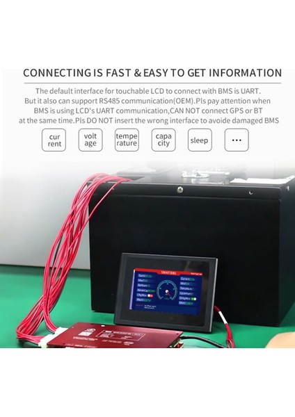 Lifepo4 Li-Ion Ncm Lto Pil 4s Ila 32S Daly Smart Bms Uart Kablosu Için Pc'ye Bms Usb-Uart Iletişim Protokolü (Yurt Dışından)