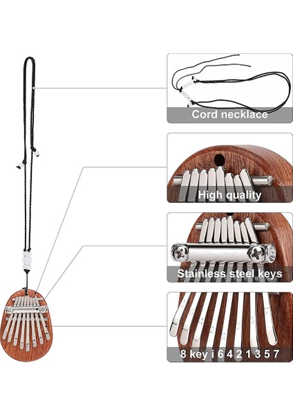 2 Adet Kalimba Başparmak Piyano 8 Anahtar Mini Başparmak Piyano Parmak Piyano Mini Kalimba Başparmak Piyano Çocuk Yetişkin Enstrüman Aksesuarı (Yurt Dışından) modelleri