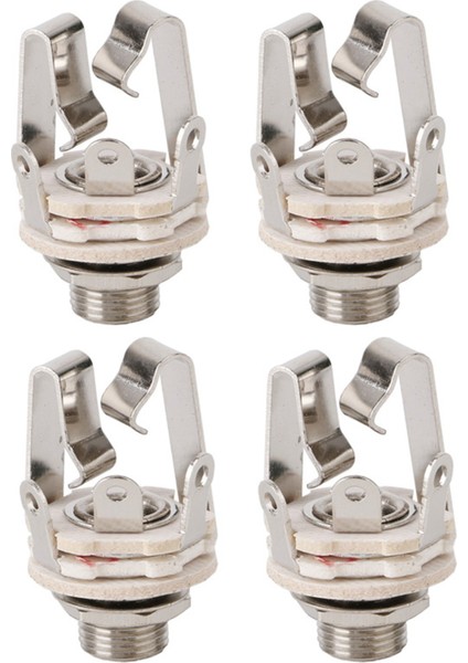 4x Jack 6.5 Iki Kanallı Ses Kablosu Konektörü Priz Bir Anahtar ile Stereo 6.5 Kadın Gitar Için (Yurt Dışından)