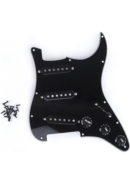 Tek Bobin Sss Elektro Gitar Pickguard Pickup Yüklü Kablolu Scratch Plaka 11 Delik 3ply St Sq Gitar Için (Yurt Dışından)