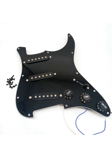 Tek Bobin Sss Elektro Gitar Pickguard Pickup Yüklü Kablolu Scratch Plaka 11 Delik 3ply St Sq Gitar Için (Yurt Dışından)