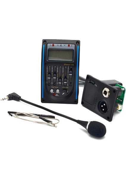 Akustik Gitar Alıcısı, 5 Bant Eq Ekolayzer Gitar Preamp Piezo Pikap Tuner Mikrofonlu LCD Ekran (Yurt Dışından) fiyatları