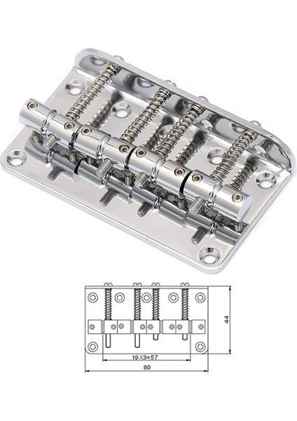 2x Sert Kuyruk Sabit Bas Gitar Köprüsü, 4 Telli Caz Bas Veya Hassas Bas Stili Üstten Yüklü Krom ile Uyumlu (Yurt Dışından) indirimleri