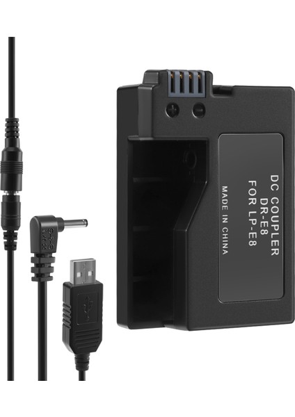 Dr-E8 Kukla Pil Dc Güç Bankası ile USB Adaptör Kablosu Değiştirme Canon Eos 550D 600D 650D 700D Dslr Kameralar Için Lp-E8 (Yurt Dışından) modelleri