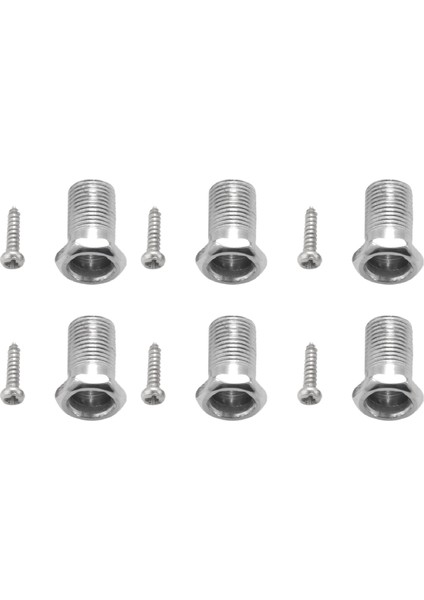 12 Parça Gümüş Akustik Gitar Makine Kafaları Topuzlar Gitar Teli Tuning Peg Tuner (Sol Için 6 + Sağ Için 6) (Yurt Dışından)