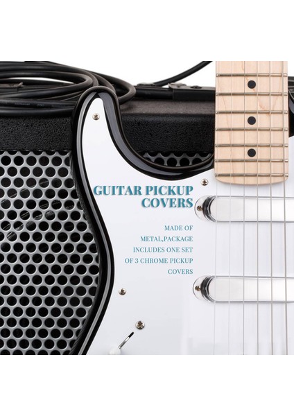 3 Adet Krom Metal Mühürlü St Strat Gitar Pikap Kapakları 3 Kapalı Tek Bobin Pikap Kapağı (Yurt Dışından) modelleri
