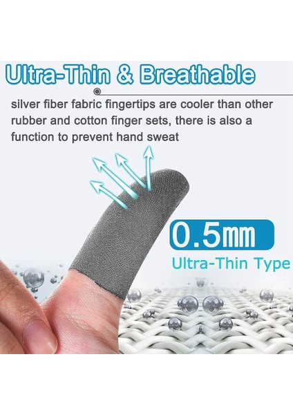 Oyun Mobil Oyun Için Parmak Kollu Temas Ekranı Parmak Karyolası Mobil Oyunlar Için Pürüzsüz Ince Ter Önleyici (6 Adet) (Yurt Dışından) fiyatları