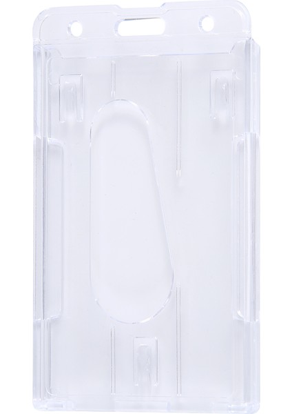 1x Dikey Sert Plastik Rozet Tutucu Çift Kart Kimliği Çoklu Şeffaf 10X6CM (Yurt Dışından)