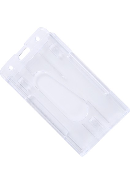 1x Dikey Sert Plastik Rozet Tutucu Çift Kart Kimliği Çoklu Şeffaf 10X6CM (Yurt Dışından)