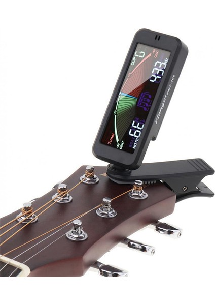 2x 3 In 1 Gitar Tuner Büyük LCD Ekran Metronom Jeneratörü Kromatik Gitar Bas Ukulele Keman Için Klipsli (Yurt Dışından)